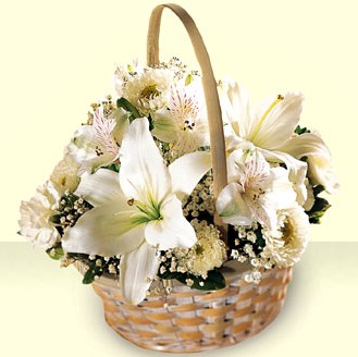  USA Flower USA Florist  USA  Flowers shop USA flower delivery online  ,:White Basket